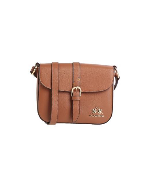 La Martina Cross-body bag Tan Bovine leather