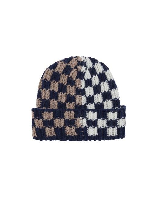 8 by YOOX Recycled Wool Bicolor Checked Beanie Hat wool
