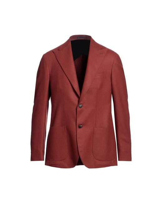 Barba Napoli Man Suit jacket Rust Virgin Wool