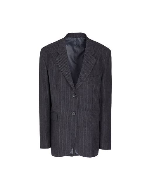 8 by YOOX Pinstripe Oversized Blazer Suit jacket Steel Cotton