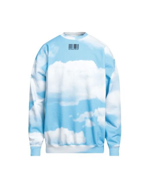 Vtmnts Man Sweatshirt Azure Cotton Elastane