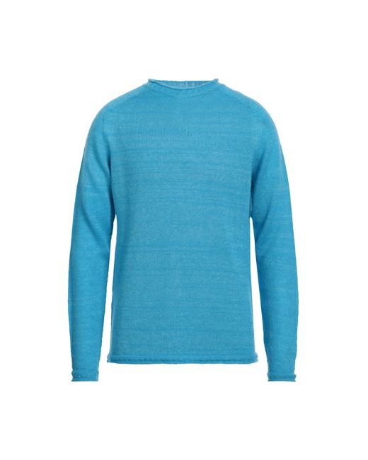 120 Lino Man Sweater Turquoise Mohair wool Polyamide Linen Cashmere Wool