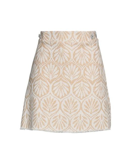 Siste'S Mini skirt Ivory Cotton Polyester Nylon
