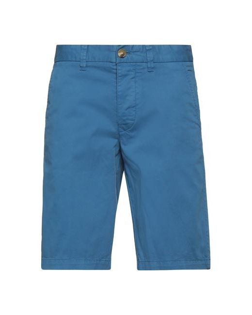 Blauer Man Shorts Bermuda Azure Cotton Elastane