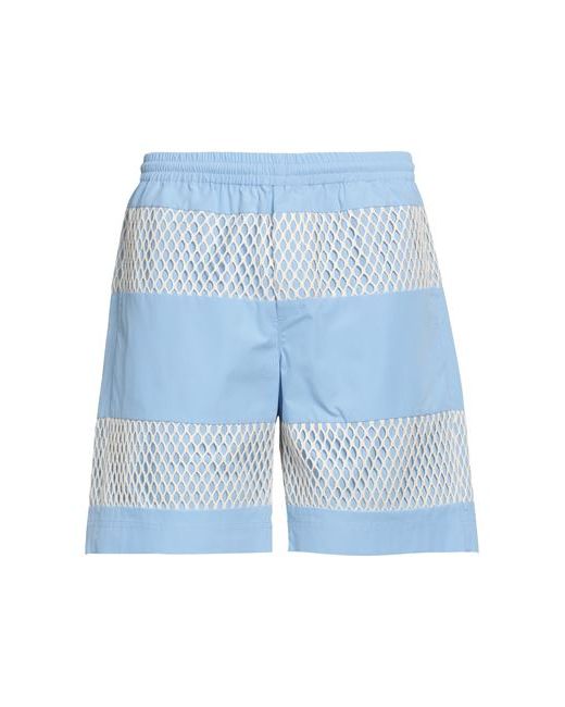Msgm Man Shorts Bermuda Azure Organic cotton
