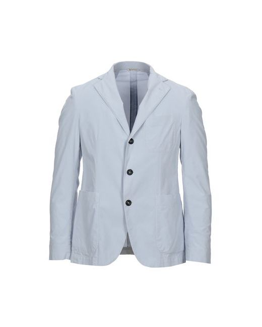 Manuel Ritz Man Suit jacket Sky Cotton Elastane