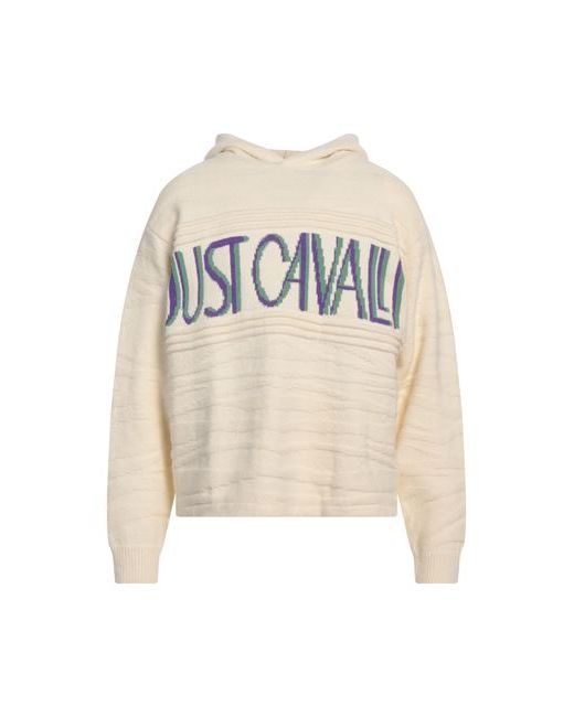 Just Cavalli Man Sweater Ivory Polyamide Acrylic Cotton Wool Synthetic fibers
