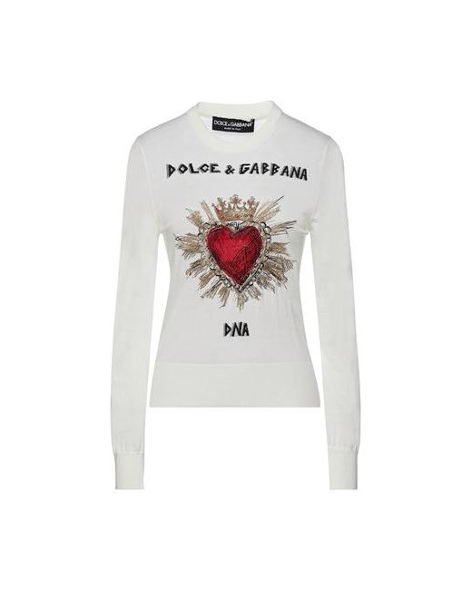 Dolce & Gabbana Sweater Ivory Virgin Wool Cashmere Silk Polyester Viscose
