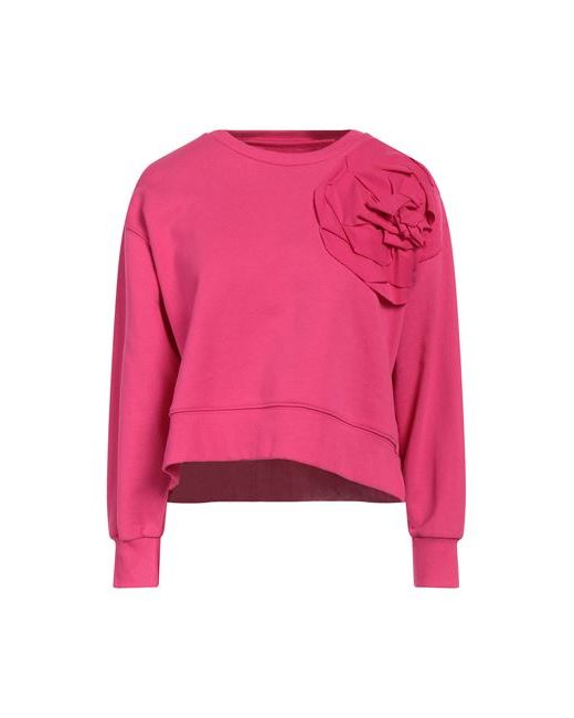Rosé A Pois Sweatshirt Fuchsia Cotton