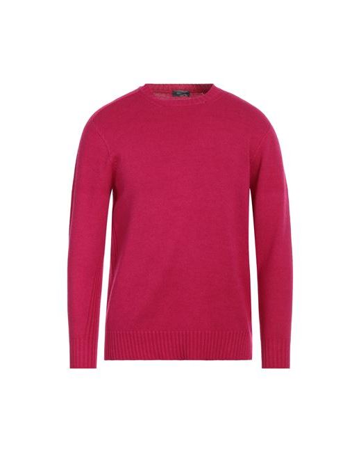 Rossopuro Man Sweater Fuchsia Wool Cashmere