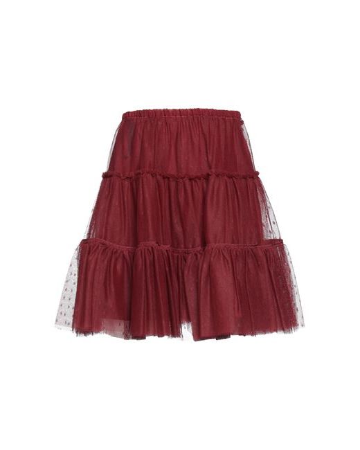 RED Valentino Mini skirt Burgundy Polyamide Polyester