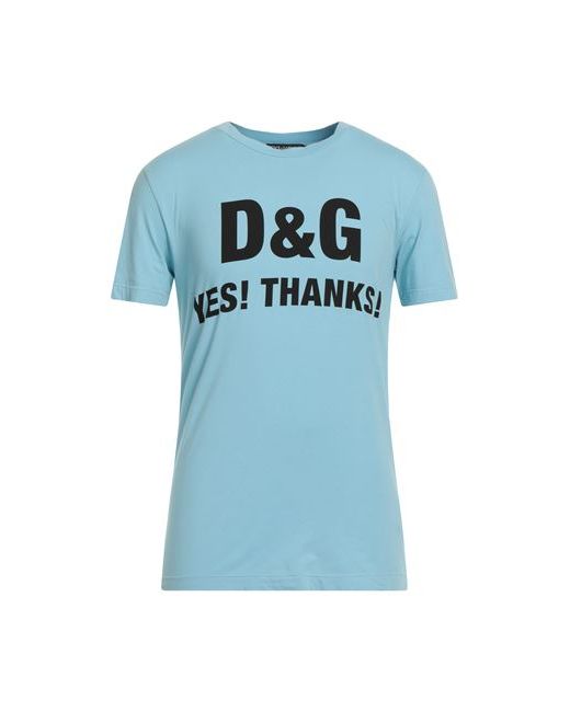 Dolce & Gabbana Man T-shirt Sky Cotton Elastane