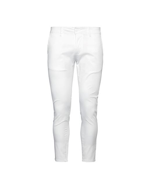 White Home Man Pants Cotton Elastane