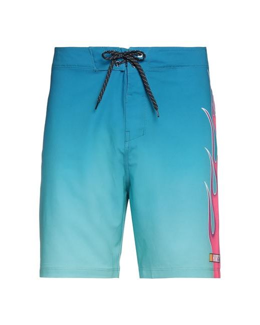 HURLEY x NASCAR Man Shorts Bermuda Azure Recycled polyester Elastane