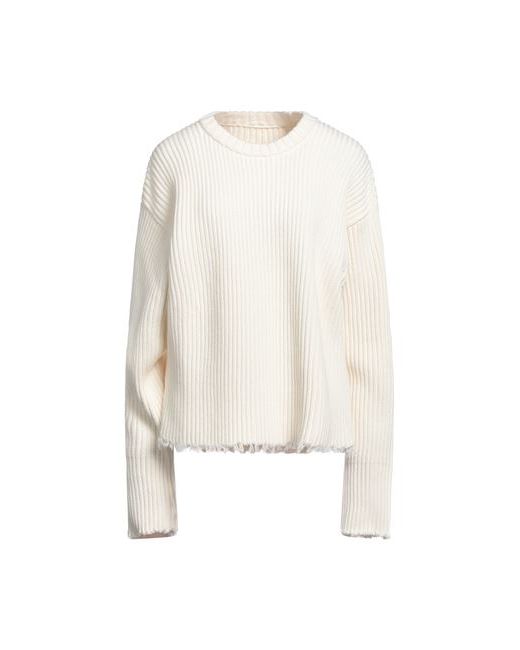 Mm6 Maison Margiela Sweater Ivory Cotton Wool Polyamide Elastane