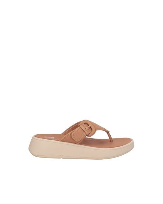 FitFlop Thong sandal Camel Leather Textile fibers