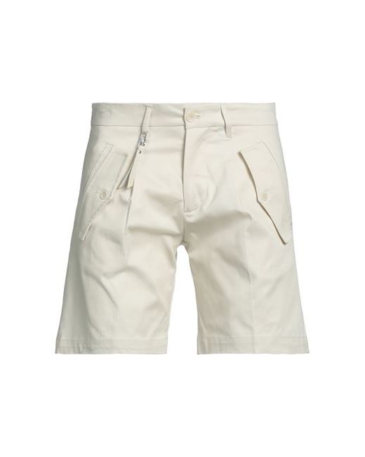 Gazzarrini Man Shorts Bermuda Ivory Cotton Elastane