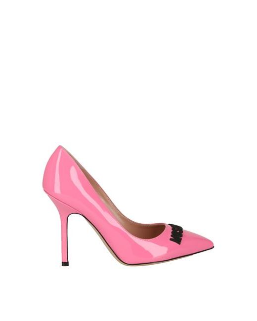 Moschino Patent Leather Logo Pumps Tanned leather