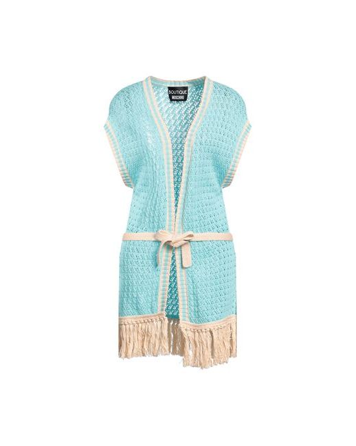 Boutique Moschino Cardigan Turquoise Cotton