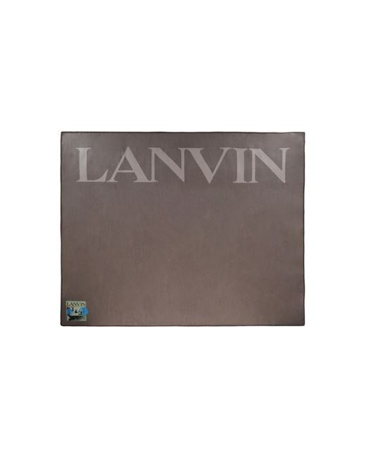 Lanvin Logo Wool Wrap Scarf Silk