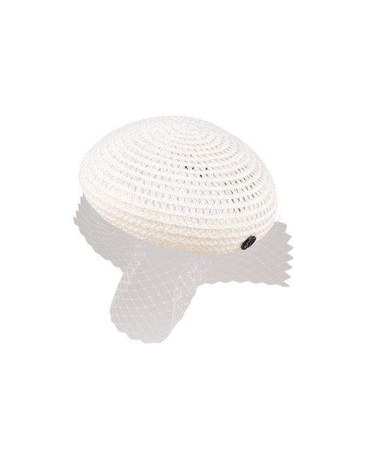 Maison Michel Hat Ivory Hemp Cotton Polyamide