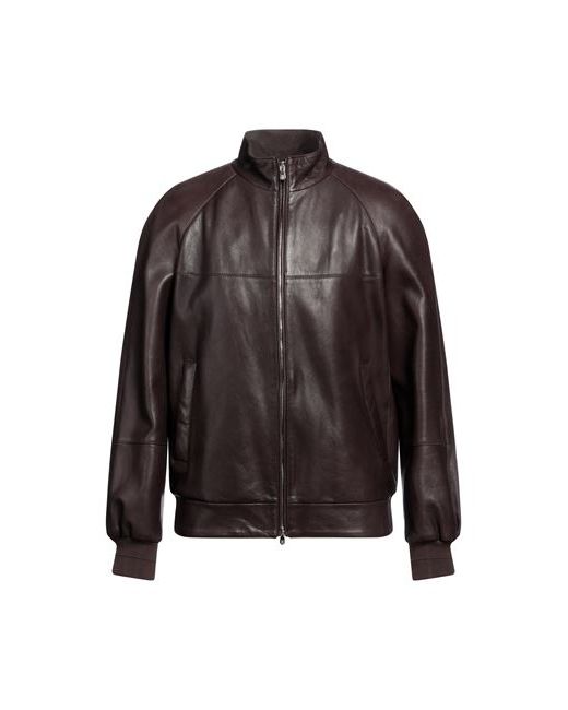 Brunello Cucinelli Man Jacket Dark Leather Cupro Cotton