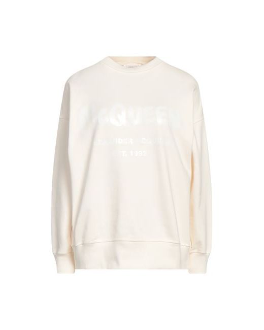 Alexander McQueen Sweatshirt Ivory Cotton Elastane