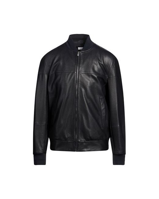 Brunello Cucinelli Man Jacket Midnight Leather Cotton