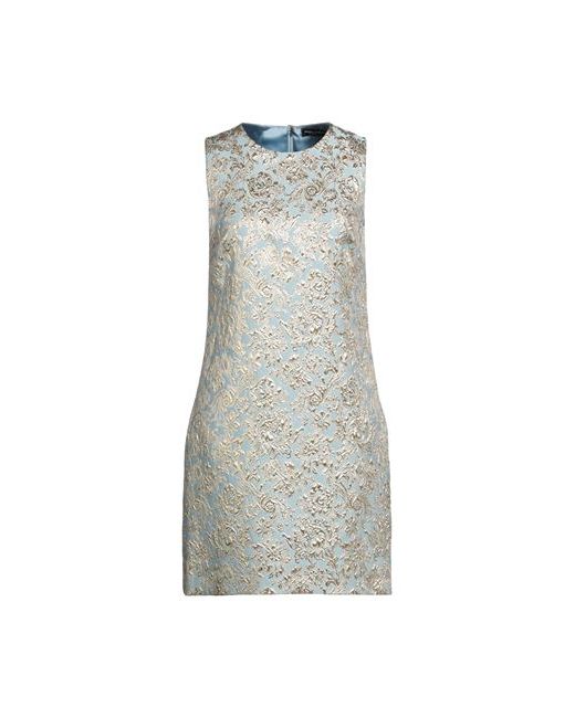 Dolce & Gabbana Mini dress Sky Polyester Polyamide Metallized polyamide