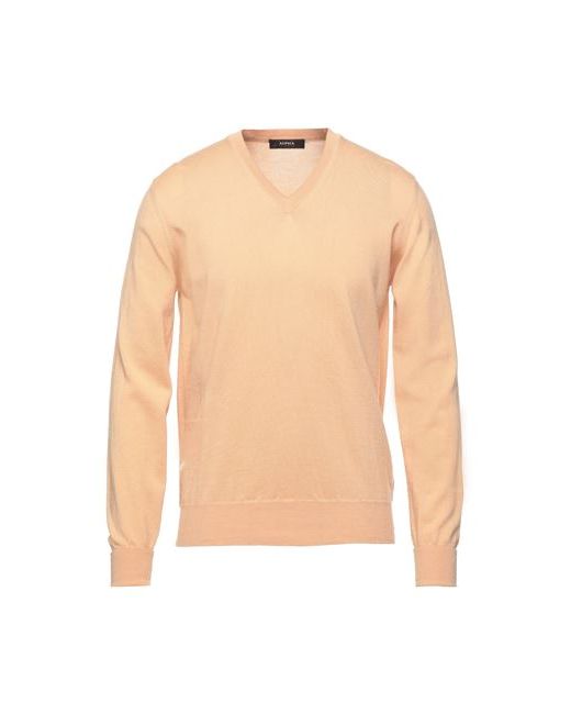 Alpha Studio Man Sweater Apricot Wool Cotton