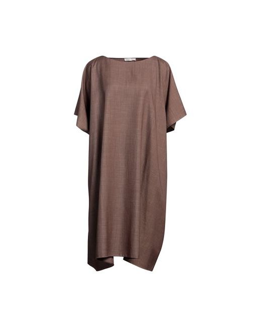 The Row Midi dress Cocoa Wool Silk Mohair wool Linen