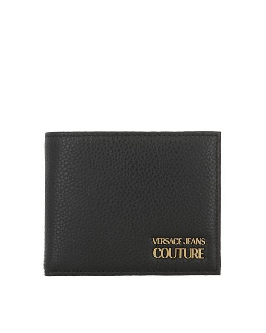 Versace Jeans Logo Lettering Bi-fold Wallet Man Calfskin