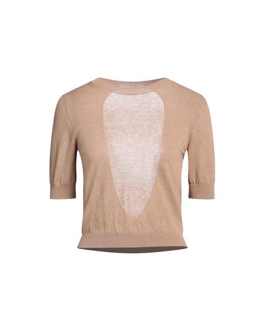 Semicouture Sweater Camel Cotton