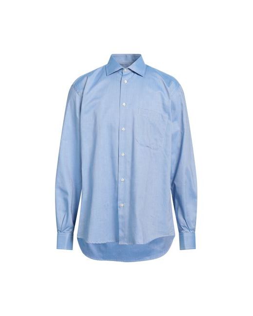 Avignon Man Shirt Azure Cotton