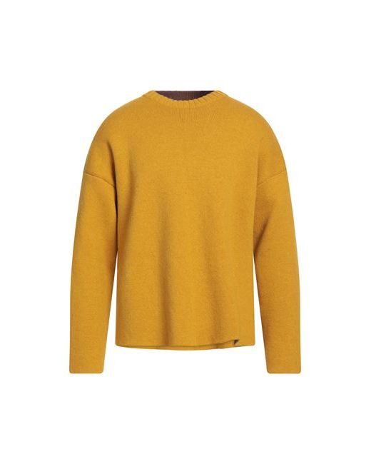 Jil Sander Man Sweater Ocher Wool Mohair wool Polyamide