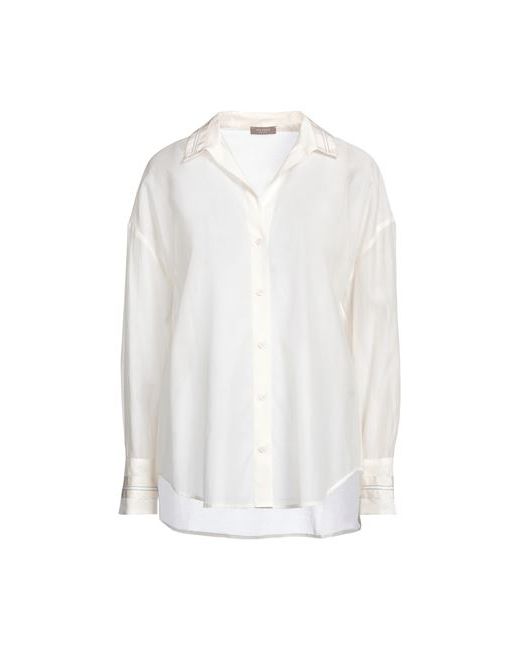 Peserico Shirt Ivory Cotton Silk