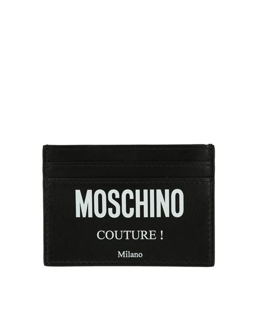 Moschino Printed Logo Leather Card Holder Document holder Calfskin