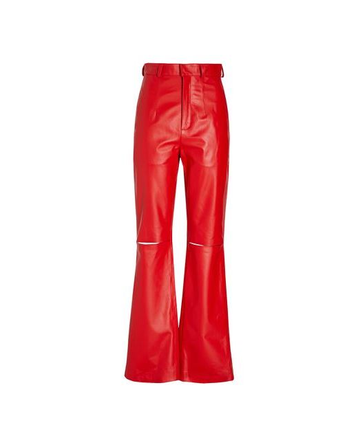 8 by YOOX High-waist Regular Fit Leather Trousers W Knee Cut-outs Pants Lambskin