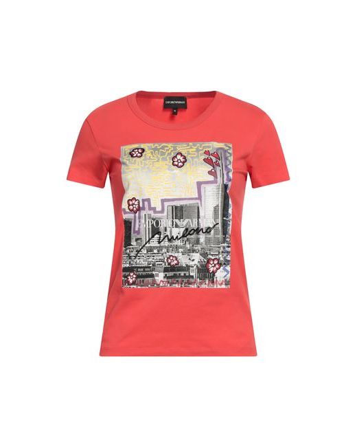 Emporio Armani T-shirt Coral Cotton Elastane