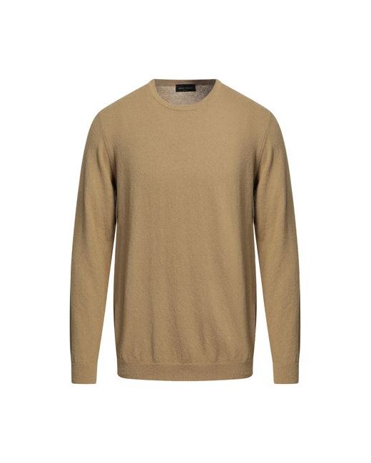 Roberto Collina Man Sweater Camel Cotton Polyamide