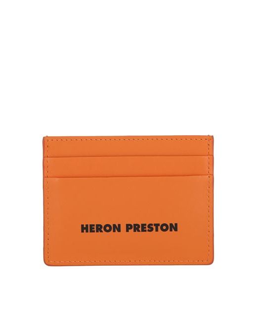 Heron Preston Logo Tape Card Holder Man Document holder Tanned leather