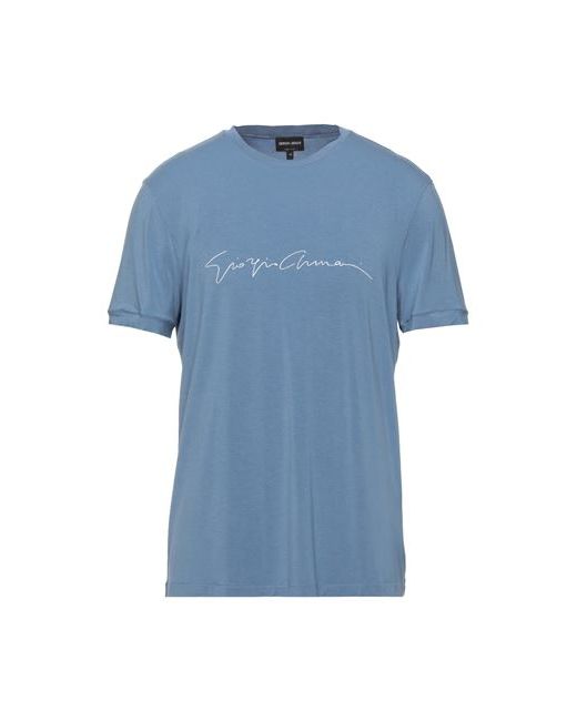 Giorgio Armani Man T-shirt Sky Viscose Elastane