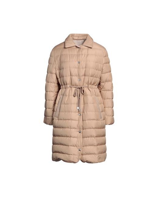 Peserico Down jacket Camel Polyester Cotton