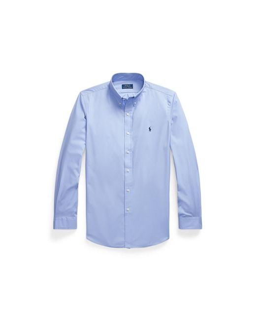 Polo Ralph Lauren Custom Fit Stretch Poplin Shirt Man Light Cotton Elastane