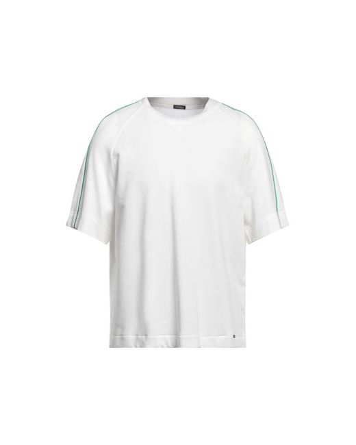 Kiton Man T-shirt Ivory Cotton Polyester Cashmere