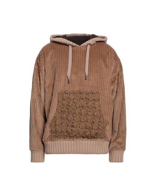 Dolce & Gabbana Man Sweatshirt Camel Cotton Wool Acrylic Polyamide Elastane