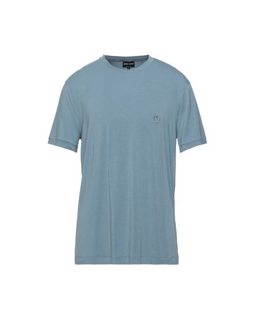 Giorgio Armani Man T-shirt Sky Viscose Elastane