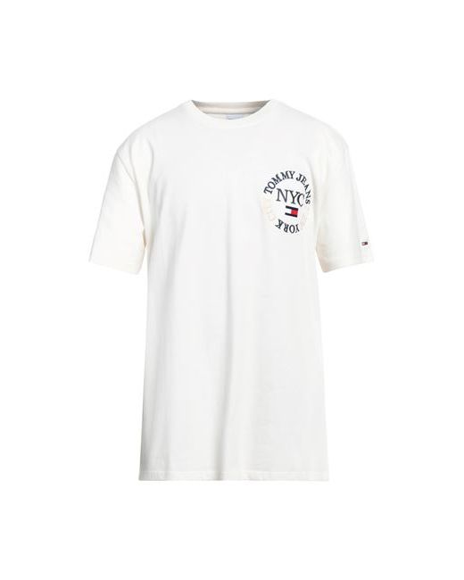 Tommy Jeans Man T-shirt Ivory Cotton