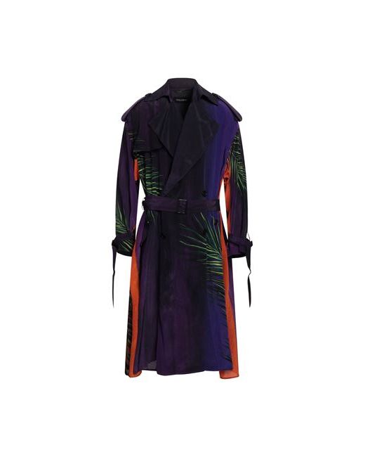 Dolce & Gabbana Man Overcoat Dark Silk