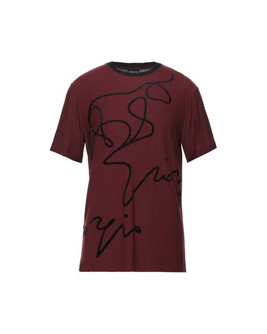 Giorgio Armani Man T-shirt Burgundy Viscose Polyamide Polyester Elastane